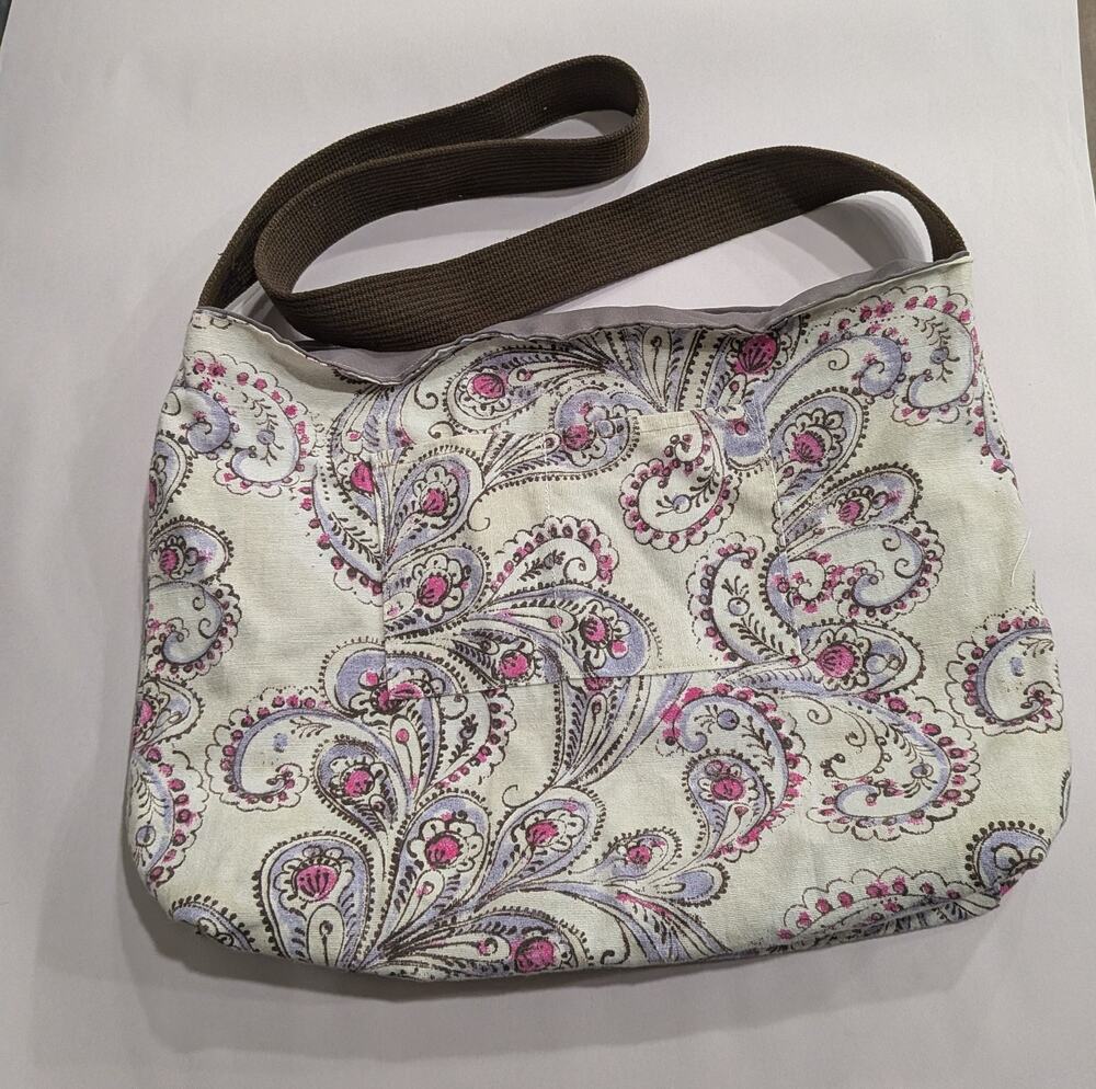 Handmade Bag Lined Boho Paisley Cottagecore Whimsigoth Messenger Travel Tote